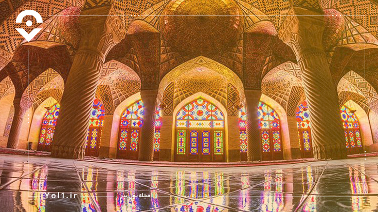 عکس‌های مسجد نصیرالملک؛ شگفتی بی‌نظیر در دل مسجد صورتی