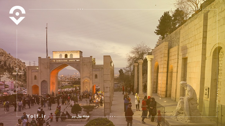 عکس دروازه قرآن جدید شیراز؛ بنایی باشکوه در کنار حافظ‌گردی