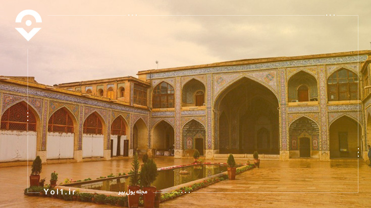 ایوان شمالی مسجد نصیرالملک شیراز؛ طاق مروارید در بخش شاه نشین مسجد